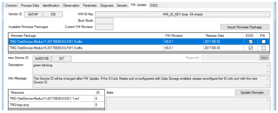 IO-Link Firmware-Update-Tool